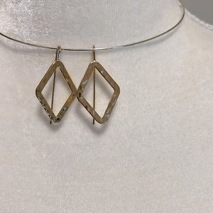 Fashion Gold Tone Fish Hook Earrings